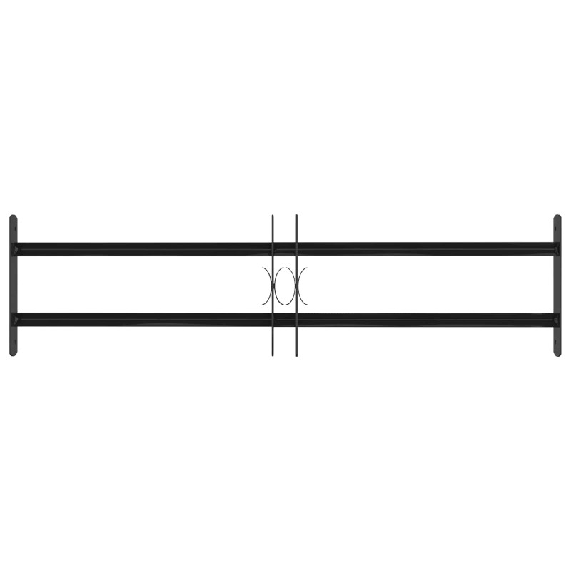 vidaXL Γρίλια Παραθύρου 115 x 30 εκ Χάλυβας με επίστρωση πούδρας Μαύρο