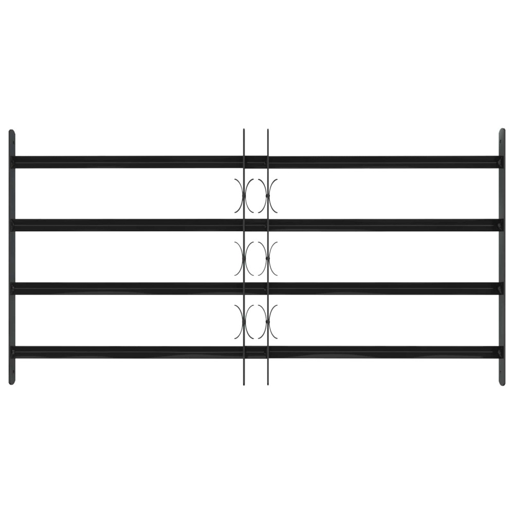 vidaXL Γρίλια Παραθύρου 115 x 60 εκ Χάλυβας με επίστρωση πούδρας Μαύρο