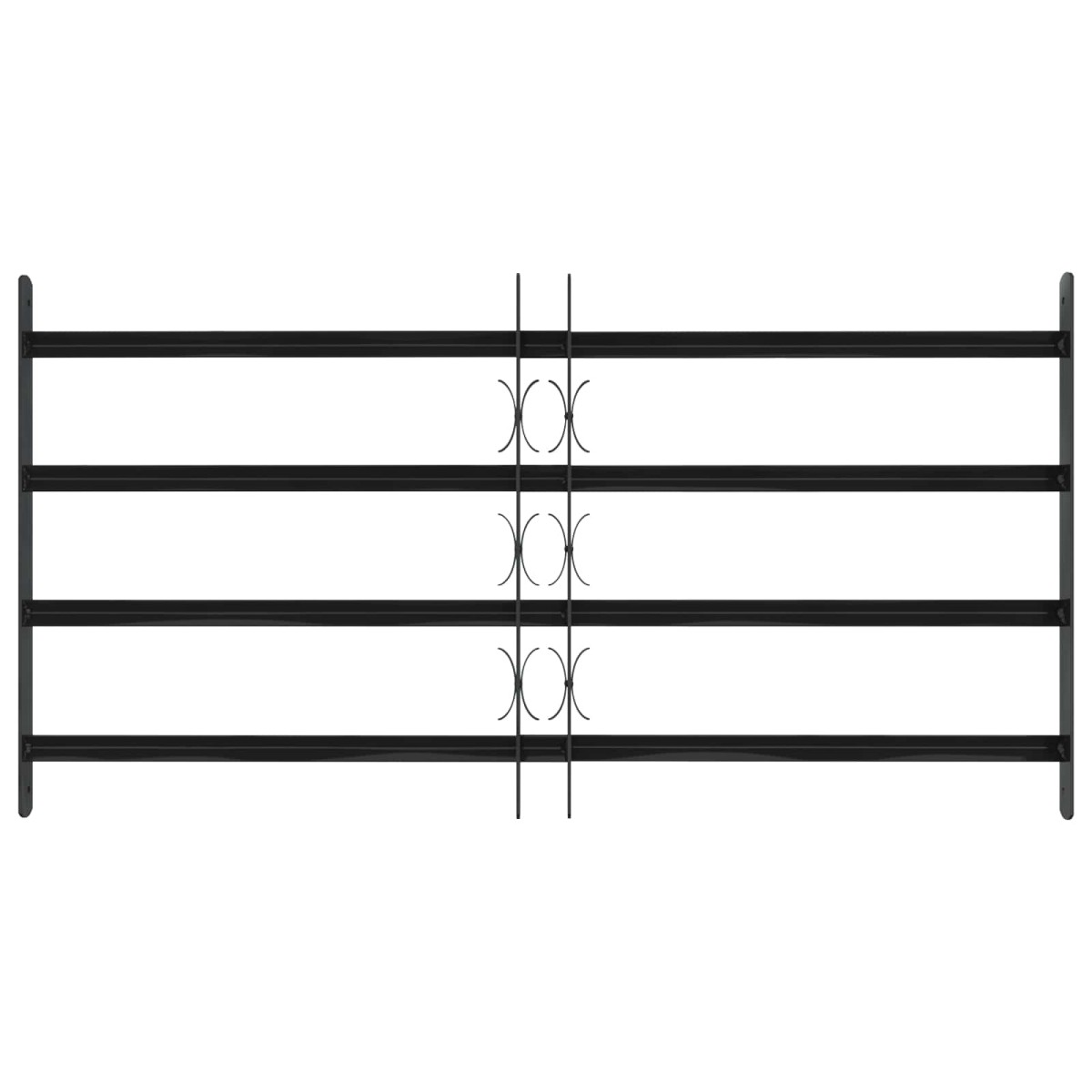 vidaXL Γρίλια Παραθύρου 115 x 60 εκ Χάλυβας με επίστρωση πούδρας Μαύρο