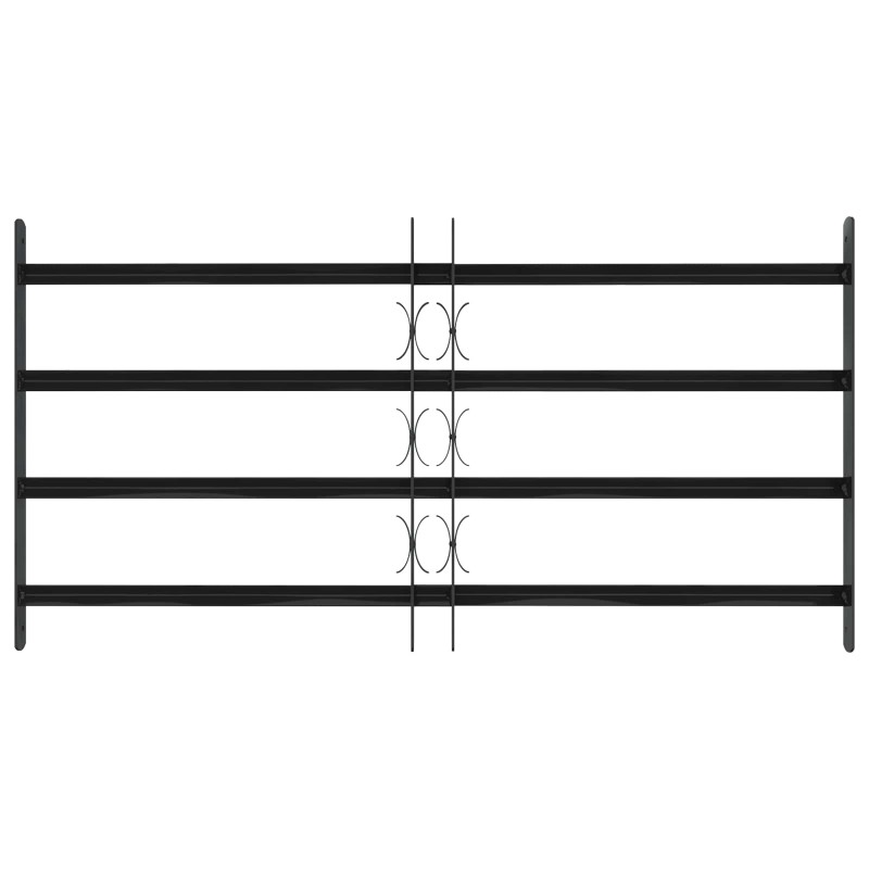 vidaXL Γρίλια Παραθύρου 115 x 60 εκ Χάλυβας με επίστρωση πούδρας Μαύρο