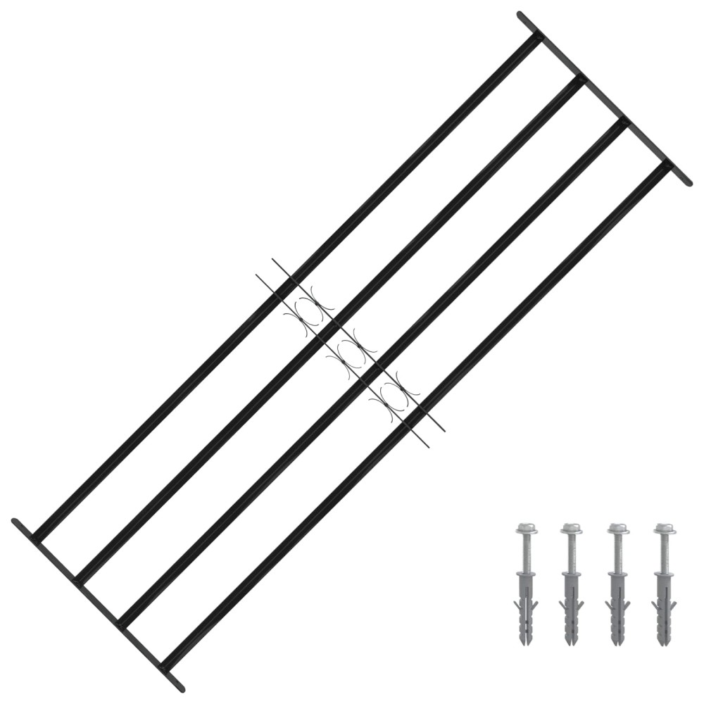 vidaXL Γρίλια Παραθύρου 175 x 60 εκ Χάλυβας με επίστρωση πούδρας Μαύρο
