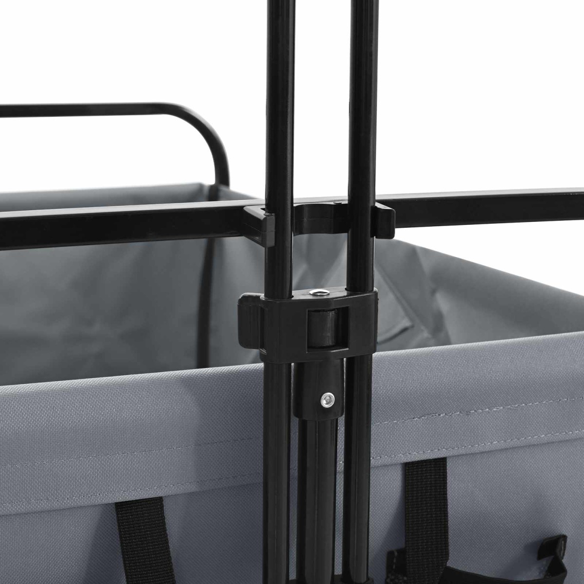 vidaXL Αναδιπλούμενο Καρότσι Γκρι 89 x 63 x 96 εκ