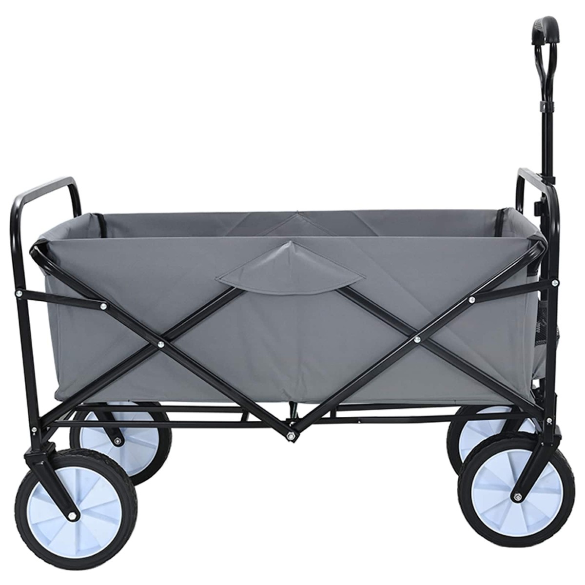 vidaXL Αναδιπλούμενο Τρόλεϊ Χειρός Γκρι 94 x 53 x 99 εκ Ύφασμα Oxford