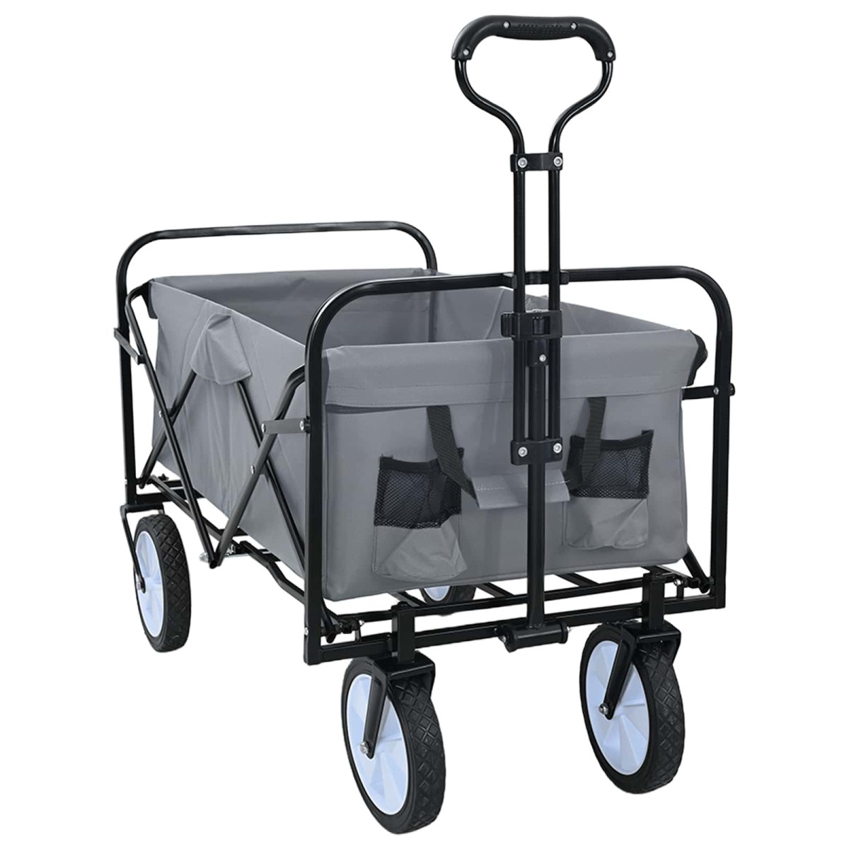 vidaXL Αναδιπλούμενο Τρόλεϊ Χειρός Γκρι 94 x 53 x 99 εκ Ύφασμα Oxford