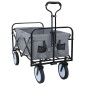 vidaXL Αναδιπλούμενο Τρόλεϊ Χειρός Γκρι 94 x 53 x 99 εκ Ύφασμα Oxford