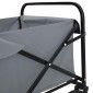 vidaXL Αναδιπλούμενο Τρόλεϊ Χειρός Γκρι 94 x 53 x 99 εκ Ύφασμα Oxford