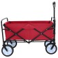 vidaXL Αναδιπλούμενο Τρόλεϊ Χειρός Κόκκινο 94 x 53 x 99 εκ