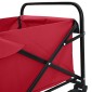 vidaXL Αναδιπλούμενο Τρόλεϊ Χειρός Κόκκινο 94 x 53 x 99 εκ