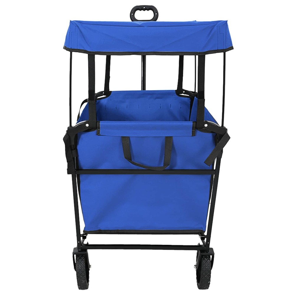 vidaXL Αναδιπλούμενο Τρόλεϊ Χειρός Μαύρο 105 x 56,5 x 116 εκ.
