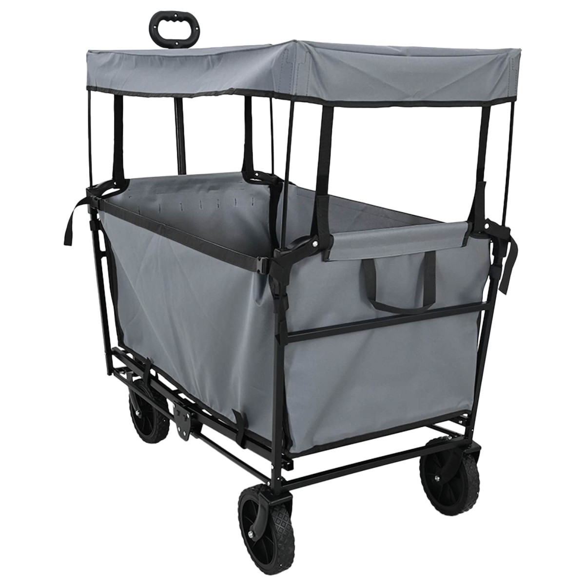 vidaXL Αναδιπλούμενο Τρόλεϊ Χειρός Γκρι 105 x 56,5 x 116 εκ.