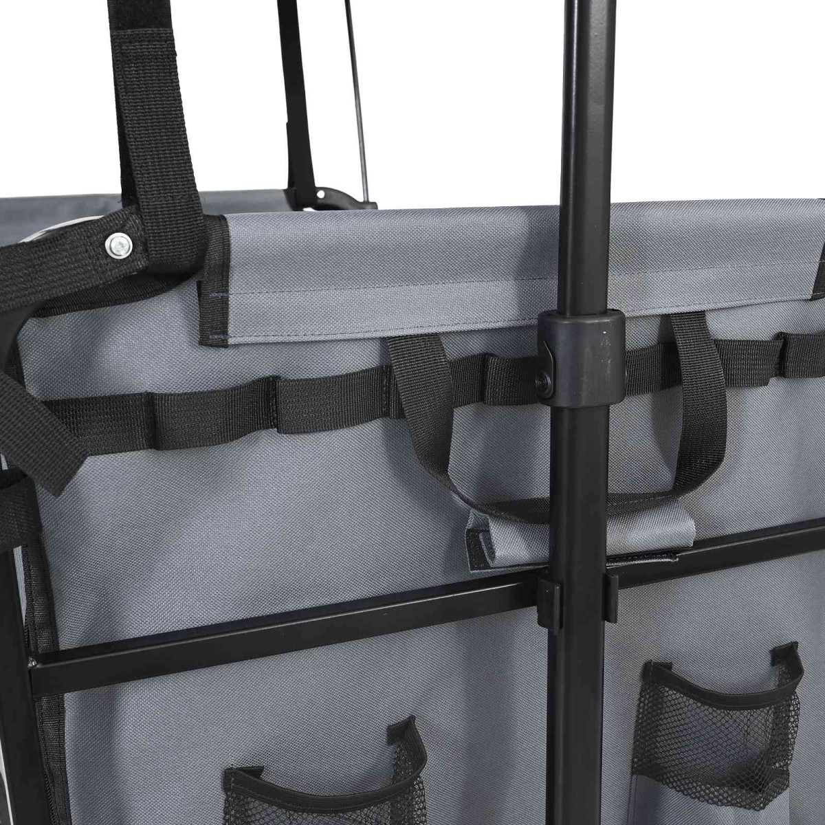 vidaXL Αναδιπλούμενο Τρόλεϊ Χειρός Γκρι 105 x 56,5 x 116 εκ.
