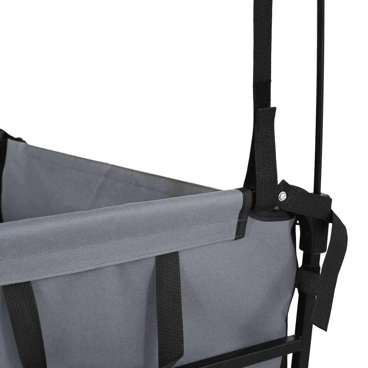 vidaXL Αναδιπλούμενο Τρόλεϊ Χειρός Γκρι 105 x 56,5 x 116 εκ.