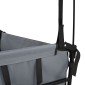 vidaXL Αναδιπλούμενο Τρόλεϊ Χειρός Γκρι 105 x 56,5 x 116 εκ.