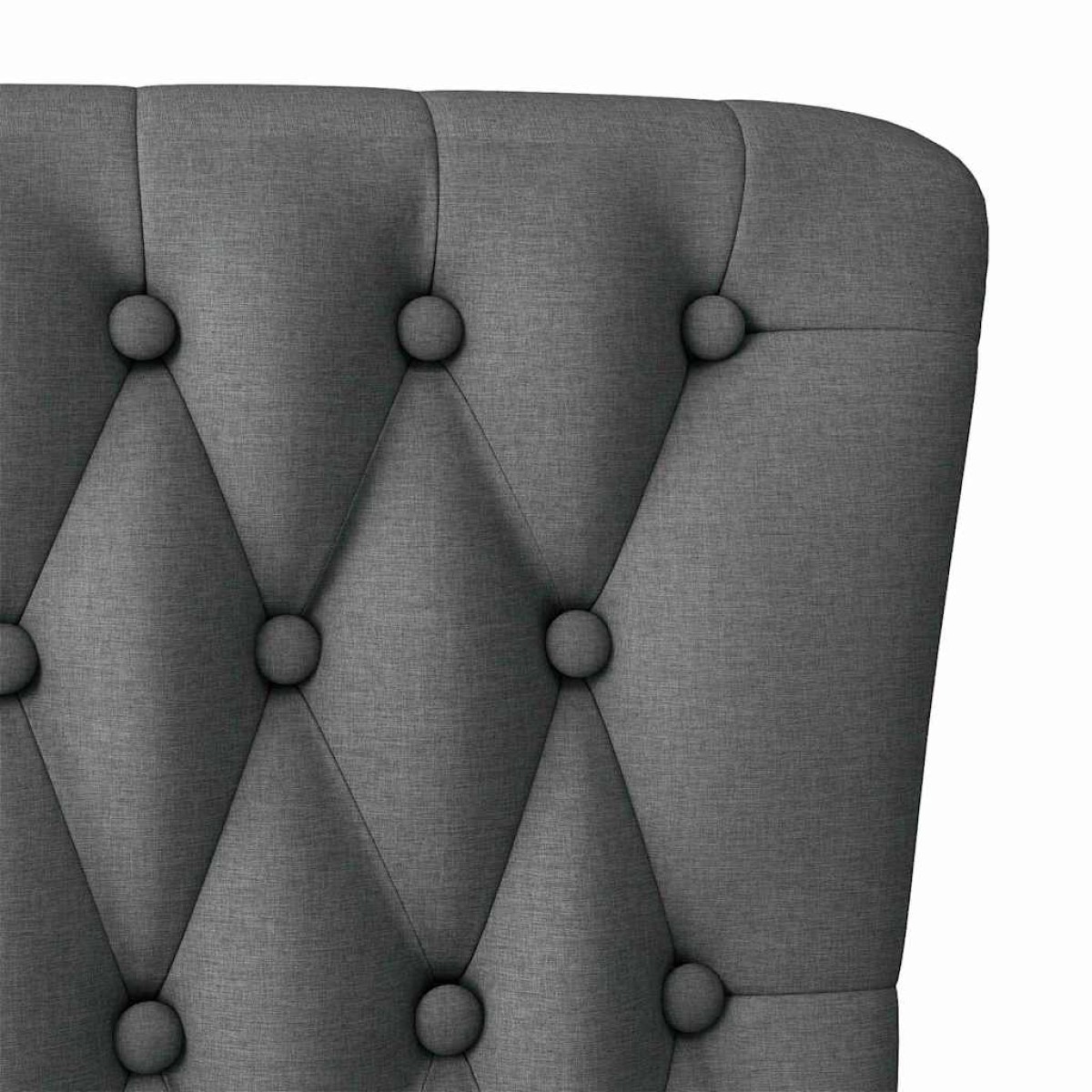 vidaXL Καναπέ με κουβέρτα Σκούρο Γκρι 56,5 x 70 x 110 εκ ύφασμα