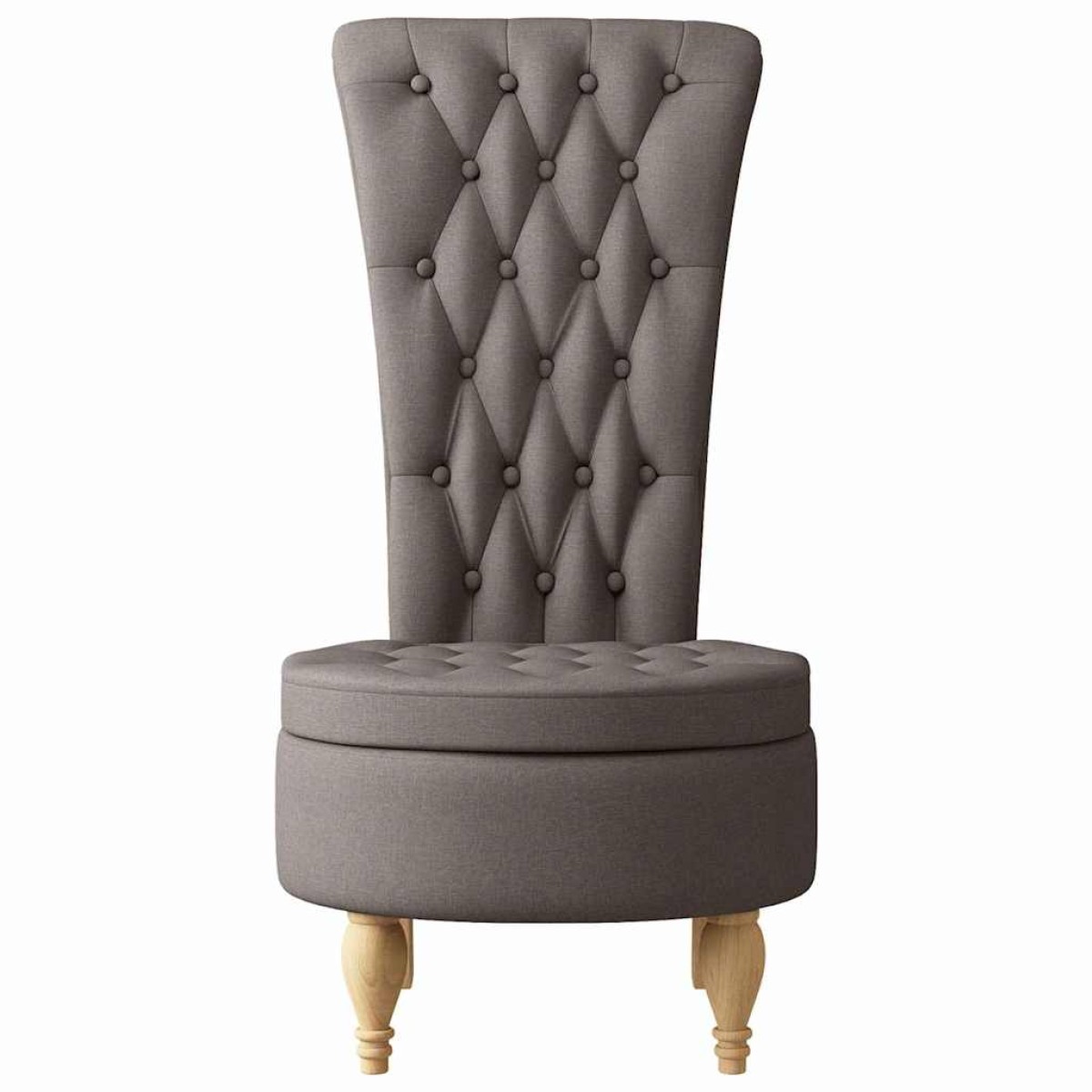 vidaXL Καναπέ με κουβέρτα Taupe 56,5 x 70 x 110 εκ ύφασμα