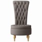 vidaXL Καναπέ με κουβέρτα Taupe 56,5 x 70 x 110 εκ ύφασμα
