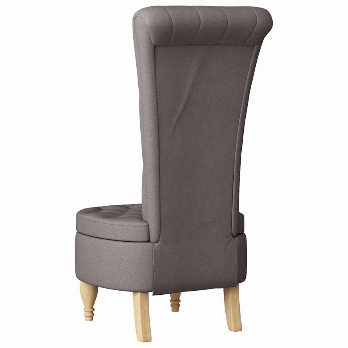 vidaXL Καναπέ με κουβέρτα Taupe 56,5 x 70 x 110 εκ ύφασμα