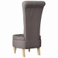 vidaXL Καναπέ με κουβέρτα Taupe 56,5 x 70 x 110 εκ ύφασμα