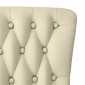 vidaXL Καναπέ με κουβέρτα Κρεμ 56,5 x 70 x 110 εκ ύφασμα