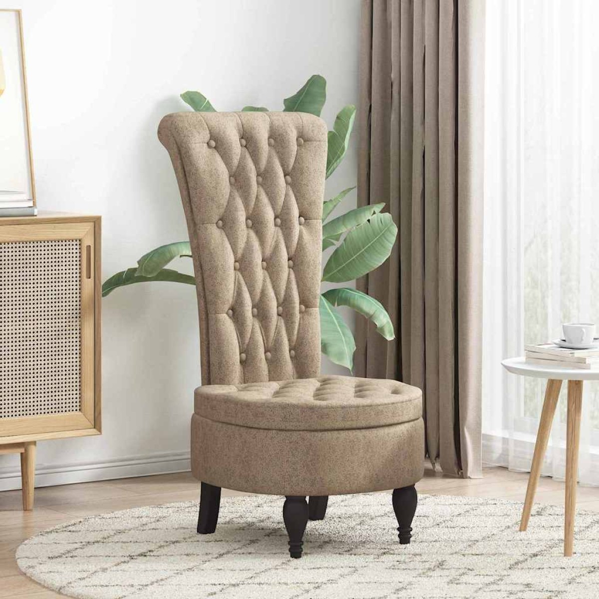 vidaXL Καναπέ με κουβέρτα Ανοιχτό γκρι 56,5 x 70 x 110 εκ
