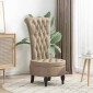 vidaXL Καναπέ με κουβέρτα Ανοιχτό γκρι 56,5 x 70 x 110 εκ