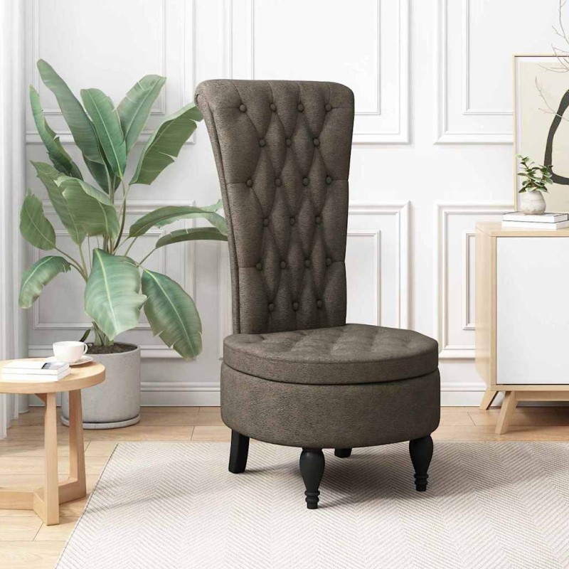 vidaXL Καναπέ με κουβέρτα Σκούρο Γκρι 56,5 x 70 x 110 εκ