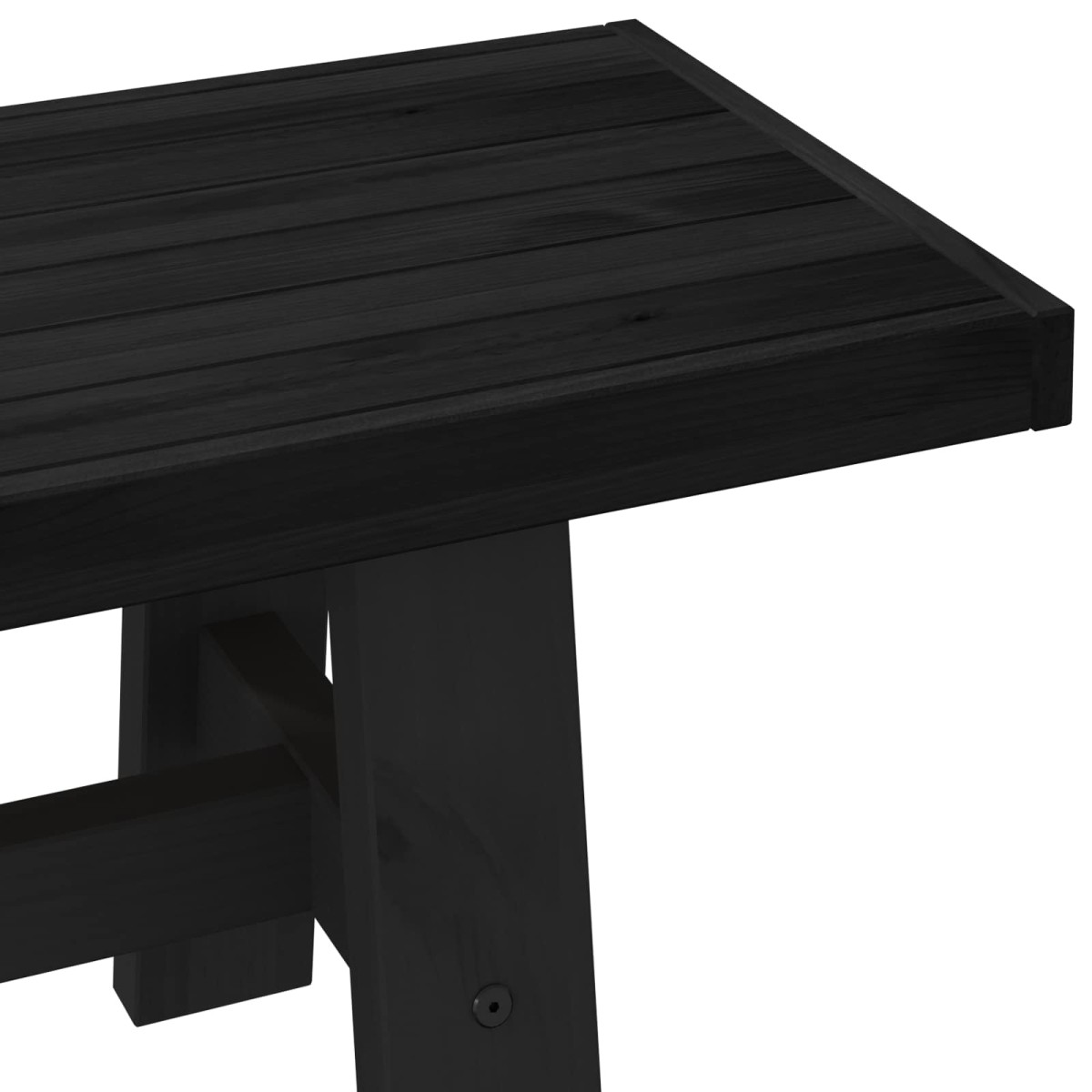 vidaXL Καθιστικό Σαλονιού NOAIN 180 x 41 x 45 εκ Στερεό πεύκο Μαύρο