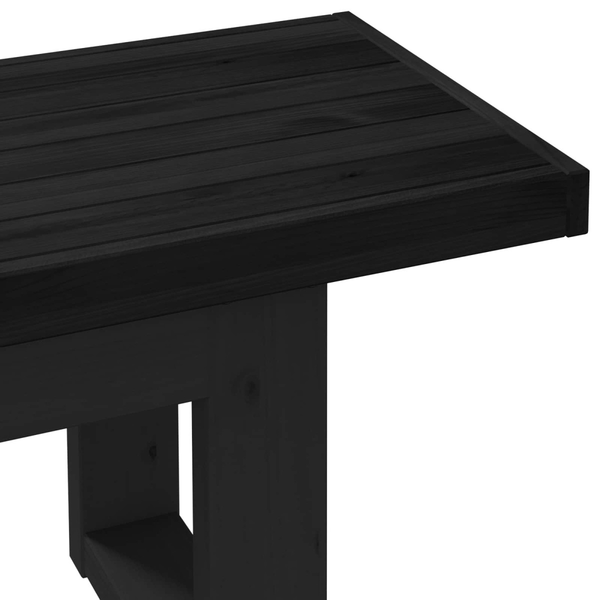 vidaXL Καθιστικό Σαλονιού NOAIN 180 x 41 x 45 εκ Στερεό πεύκο Μαύρο