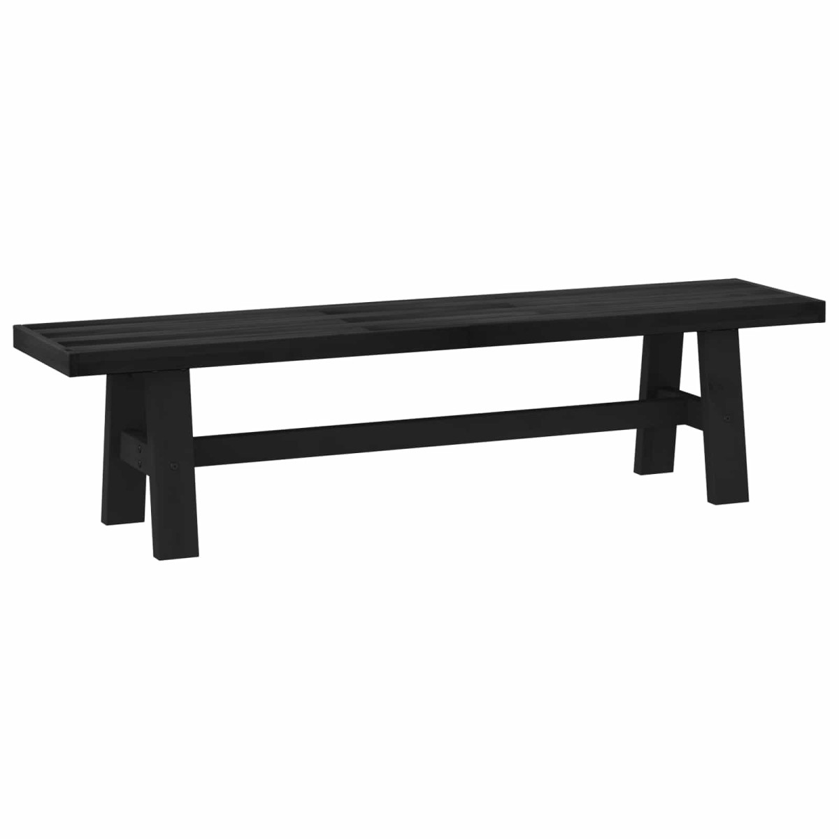 vidaXL Καθιστικό Σαλονιού NOAIN 160 x 41 x 45 εκ Στερεό πεύκο Μαύρο