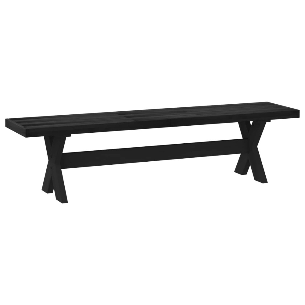 vidaXL Καθιστικό Σαλονιού NOAIN 160 x 41 x 45 εκ Στερεό πεύκο Μαύρο