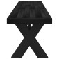 vidaXL Καθιστικό Σαλονιού NOAIN 160 x 41 x 45 εκ Στερεό πεύκο Μαύρο