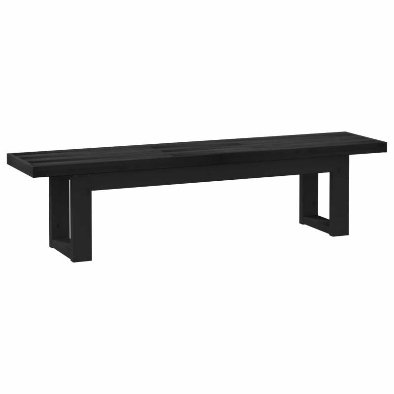 vidaXL Καθιστικό Σαλονιού NOAIN 160 x 41 x 45 εκ Στερεό πεύκο Μαύρο