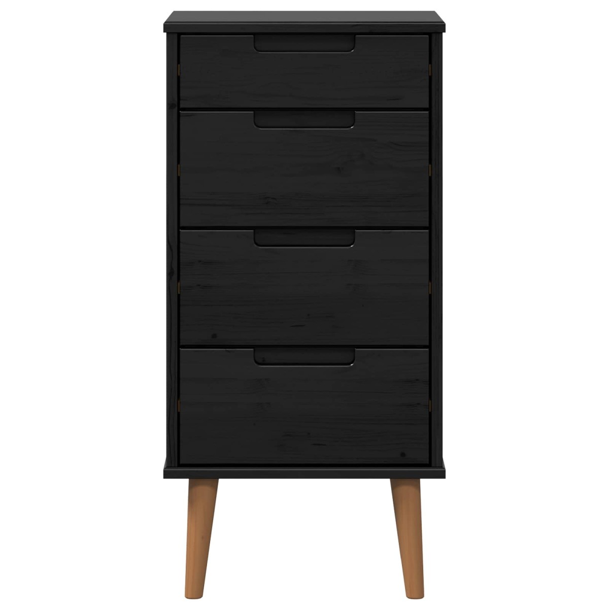 vidaXL Κουτί με συρτάρια MOLDE Μαύρο 40 x 35 x 82 εκ.