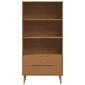 vidaXL Βιβλιοθήκη MOLDE 85 x 35 x 170,5 εκ Μασίφ Ξύλο Πεύκου Καραμέλα