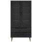 vidaXL Γυάλινη Βαθιά Ντουλάπα MOLDE 90 x 35 x 175 εκ Μασίφ Ξύλο Πεύκου