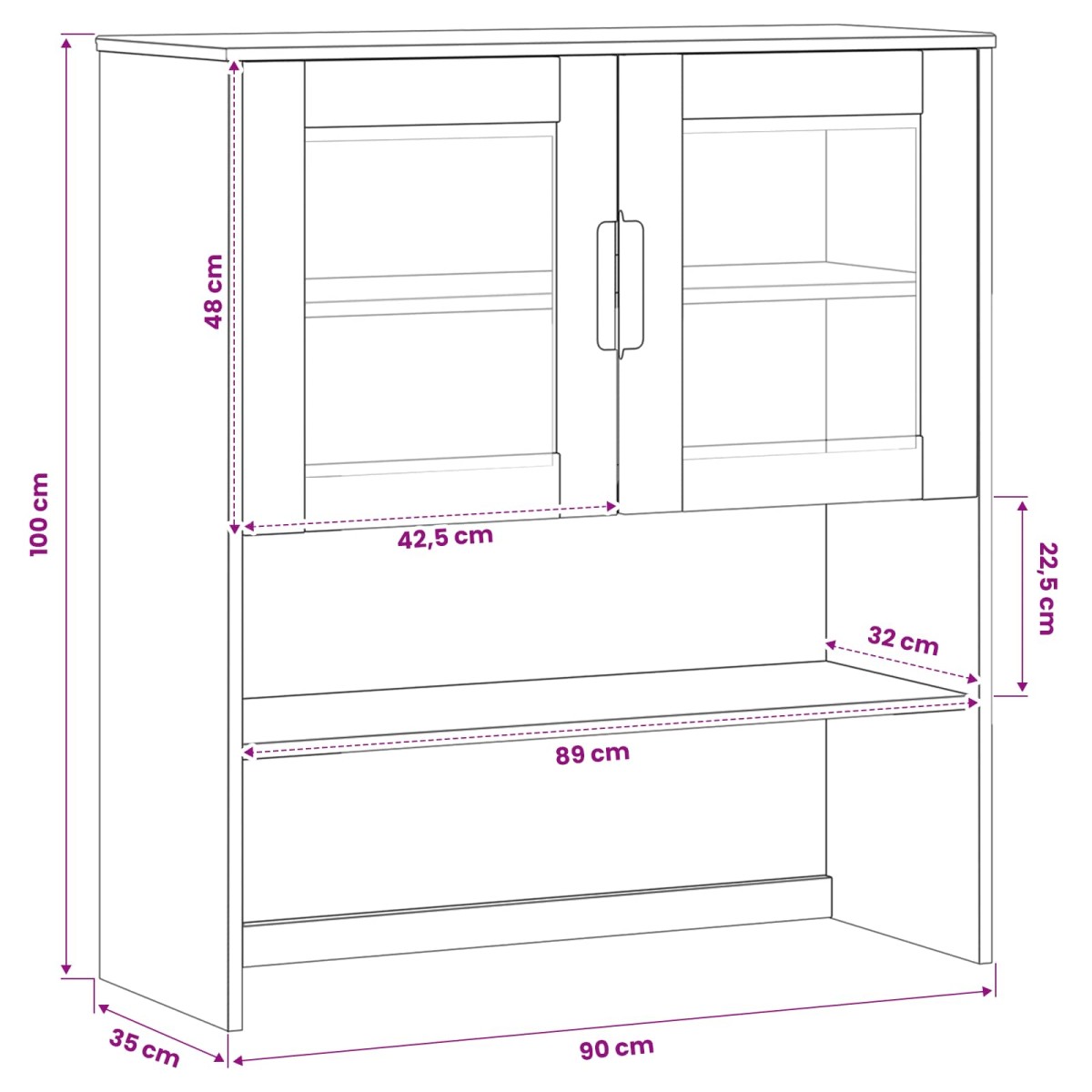 vidaXL Κλουβί MOLDE Καραμέλα 90 x 35 x 100 εκ. Μασίφ Ξύλο Πεύκου