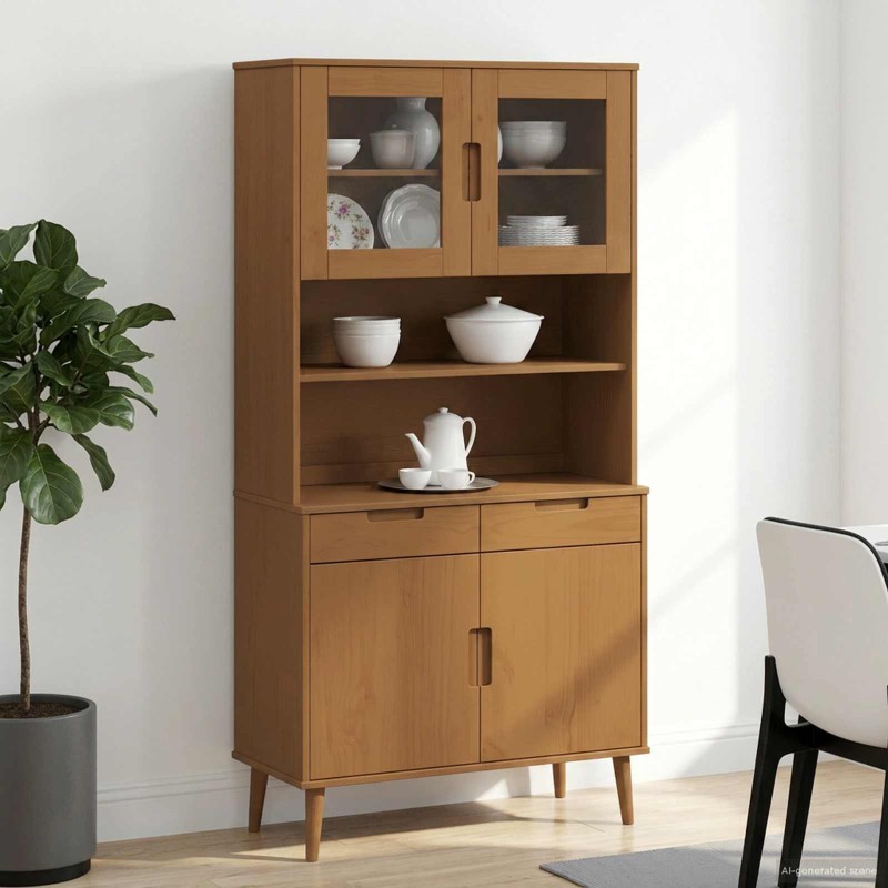 vidaXL Κλουβί MOLDE Καραμέλα 90 x 35 x 100 εκ. Μασίφ Ξύλο Πεύκου
