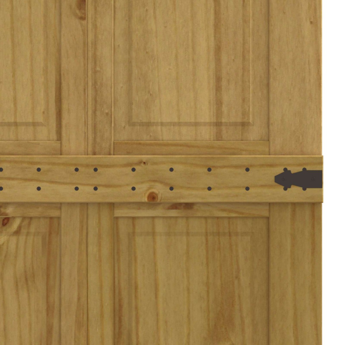 vidaXL Πόρτα αχυρώνα Corona Μέλι Καφέ 80 x 210 cm Μασίφ Ξύλο Πεύκου