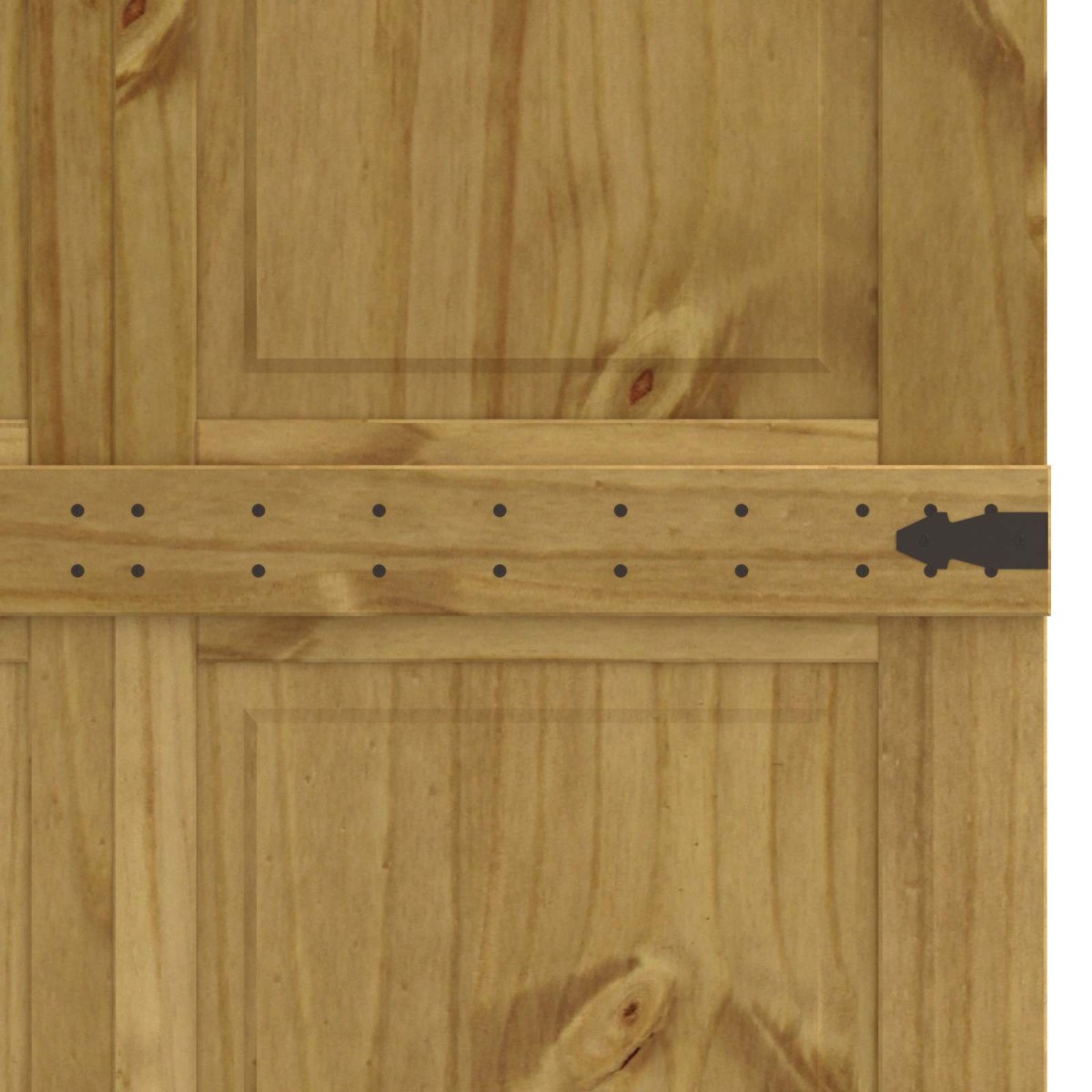 vidaXL Πόρτα αχυρώνα Corona Μέλι Καφέ 90 x 210 cm Μασίφ Ξύλο Πεύκου