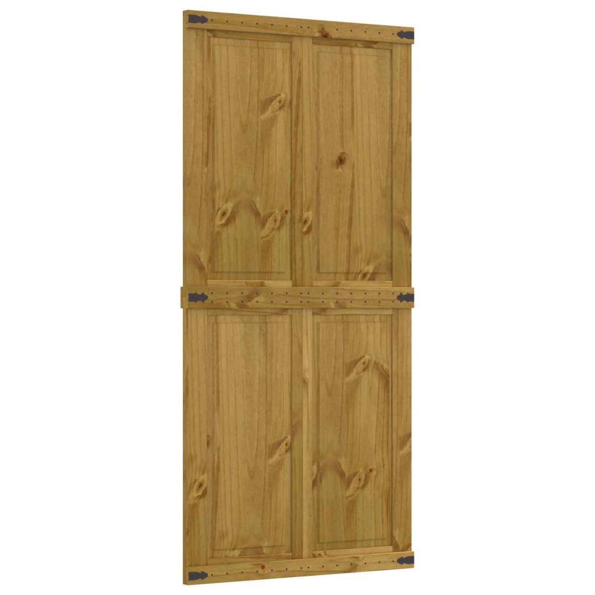 vidaXL Πόρτα αχυρώνα Corona Μέλι Καφέ 100 x 210 cm Μασίφ Ξύλο Πεύκου