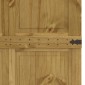 vidaXL Πόρτα αχυρώνα Corona Μέλι Καφέ 100 x 210 cm Μασίφ Ξύλο Πεύκου