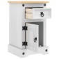 vidaXL Κομοδίνο Corona Λευκό 35 x 32,5 x 58 εκ. Στερεά ξυλεία πεύκου