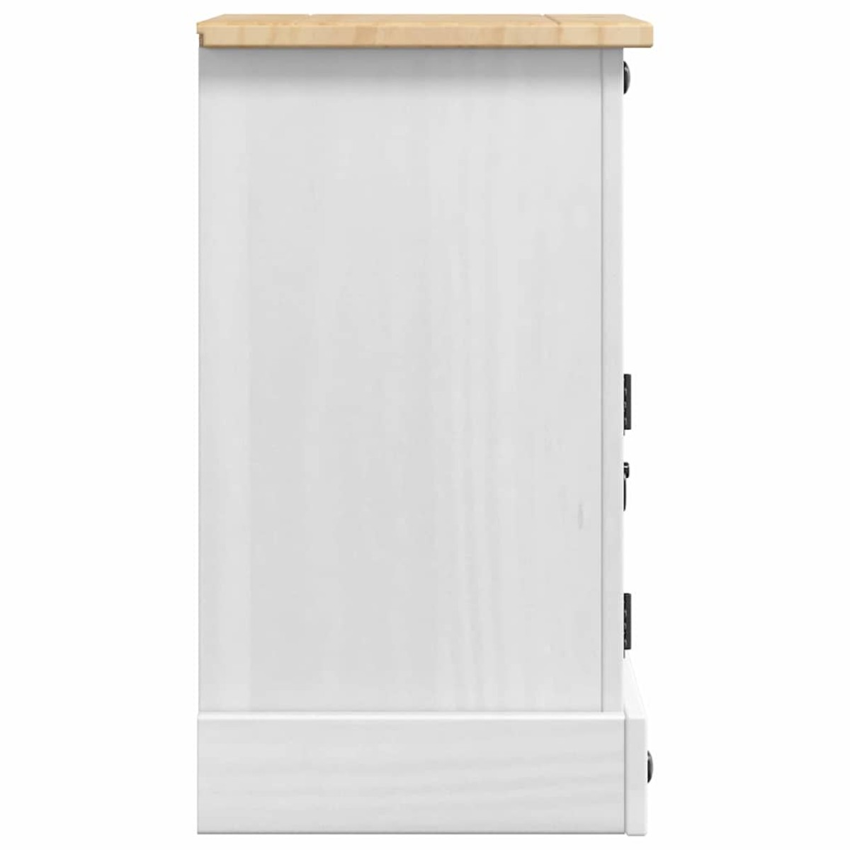 vidaXL Κομοδίνο Corona Λευκό 35 x 32,5 x 58 εκ. Στερεά ξυλεία πεύκου