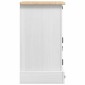 vidaXL Κομοδίνο Corona Λευκό 35 x 32,5 x 58 εκ. Στερεά ξυλεία πεύκου