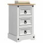 vidaXL Κομοδίνο CORONA Λευκό 35 x 32,5 x 58 εκ. Στερεά ξυλεία πεύκου
