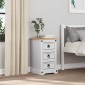 vidaXL Κομοδίνο CORONA Λευκό 35 x 32,5 x 58 εκ. Στερεά ξυλεία πεύκου