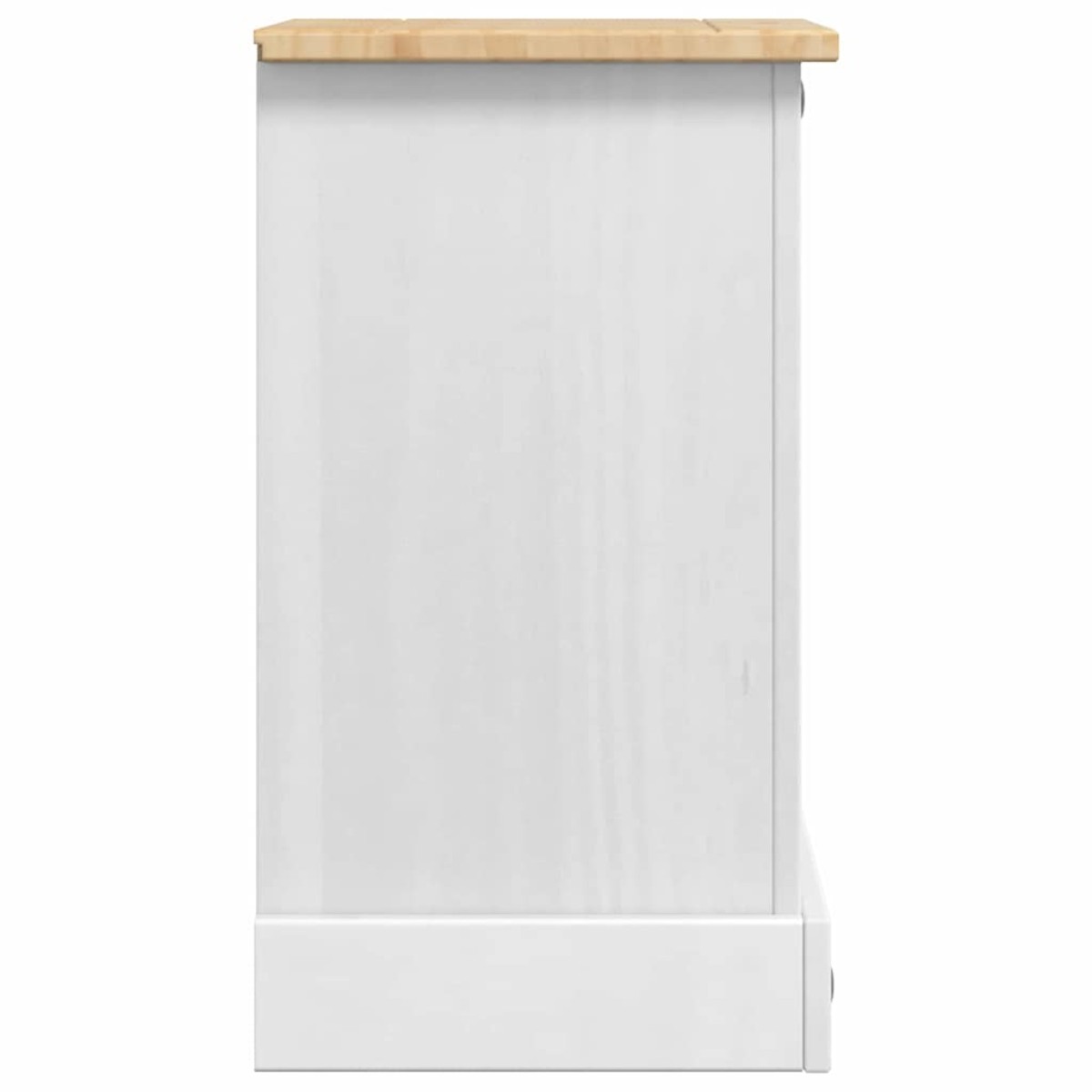 vidaXL Κομοδίνο CORONA Λευκό 35 x 32,5 x 58 εκ. Στερεά ξυλεία πεύκου