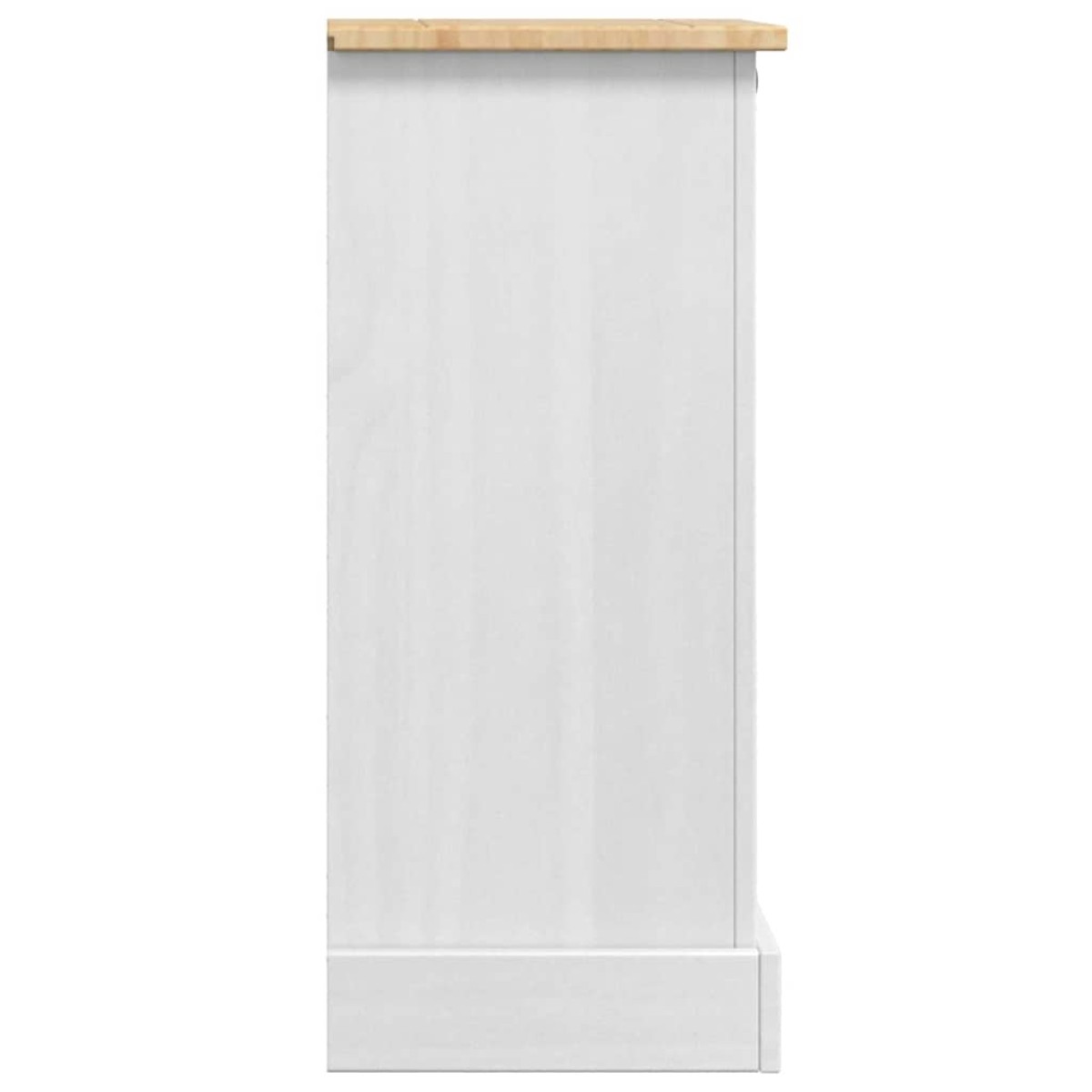 vidaXL Κομοδίνο CORONA Λευκό 35 x 32,5 x 74 εκ. Στερεά ξυλεία πεύκου