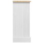vidaXL Κομοδίνο CORONA Λευκό 35 x 32,5 x 74 εκ. Στερεά ξυλεία πεύκου