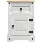 vidaXL Κομοδίνο Corona Λευκό 45 x 35 x 64 εκ. Στερεά ξυλεία πεύκου